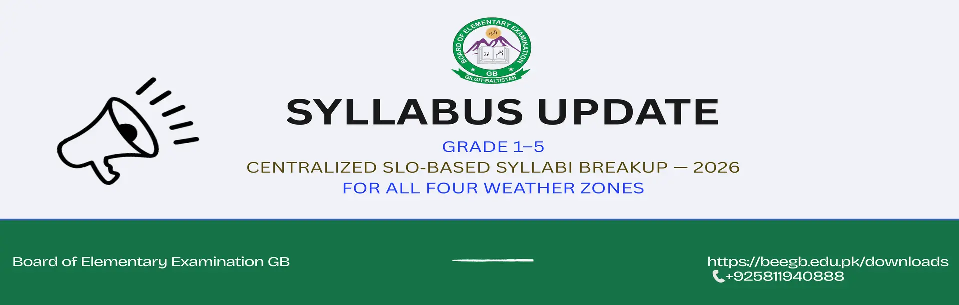 Grade Infant to 8 Centralized SLO-Based Syllabi Breakup (2026) for All Four Weather Zones