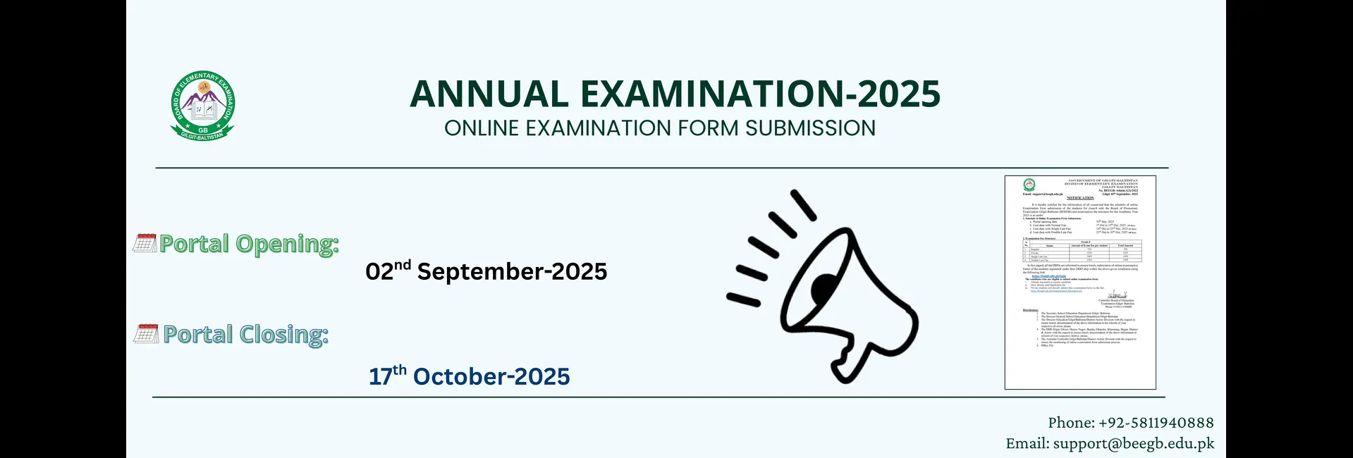 Grade-8 Examination Form Submission</strong> - <em>Annual Examination-2025</em>